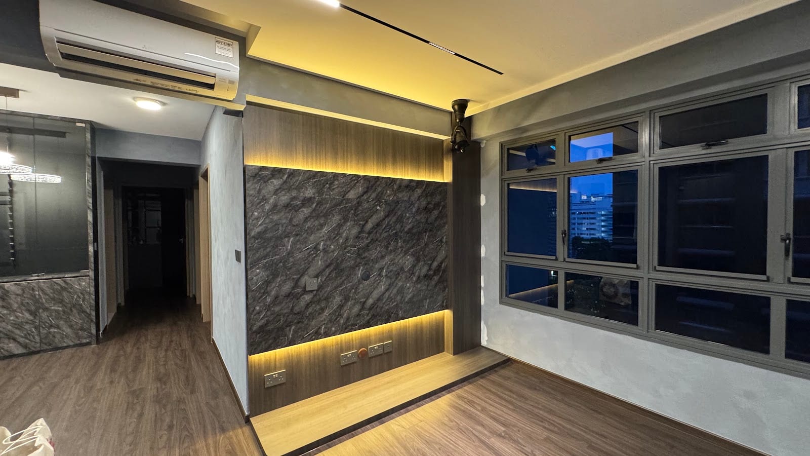Living dining area of Parc Mondrian condo featuring Modern Contemporary styling